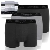 Majtki męskie - KAPPA Bokserki Męskie 3 sztuki Majtki Bawełniane Szare Rozmiar L - miniaturka - grafika 1