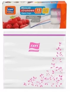 Woreczki strunowe LDPE 1 l 15 szt. do żywności zamrażania na leki kosmetyki - Pojemniki kuchenne - miniaturka - grafika 1