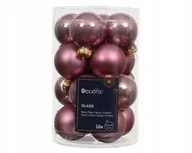 Bombki - Zestaw 16 szklanych bombek choinkowych 3,5cm różowe połysk mat - miniaturka - grafika 1