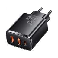 Ładowarki do telefonów - Ładowarka sieciowa Baseus 2 x Usb-a 1 x Usb-c Qc 30W Czarna - miniaturka - grafika 1