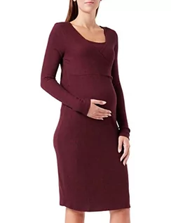 Sukienki ciążowe - Noppies Maternity damska sukienka z długim rękawem Redan, Tawny Port-P281, XL - grafika 1