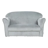 Fotele i pufy dla dzieci - Jasnoszara aksamitna sofa dla dzieci 78 cm Lil Sofa – Roba - miniaturka - grafika 1