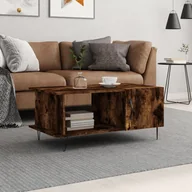 Ławy i stoliki kawowe - vidaXL Stolik kawowy, przydymiony dąb, 90x50x40 cm - miniaturka - grafika 1