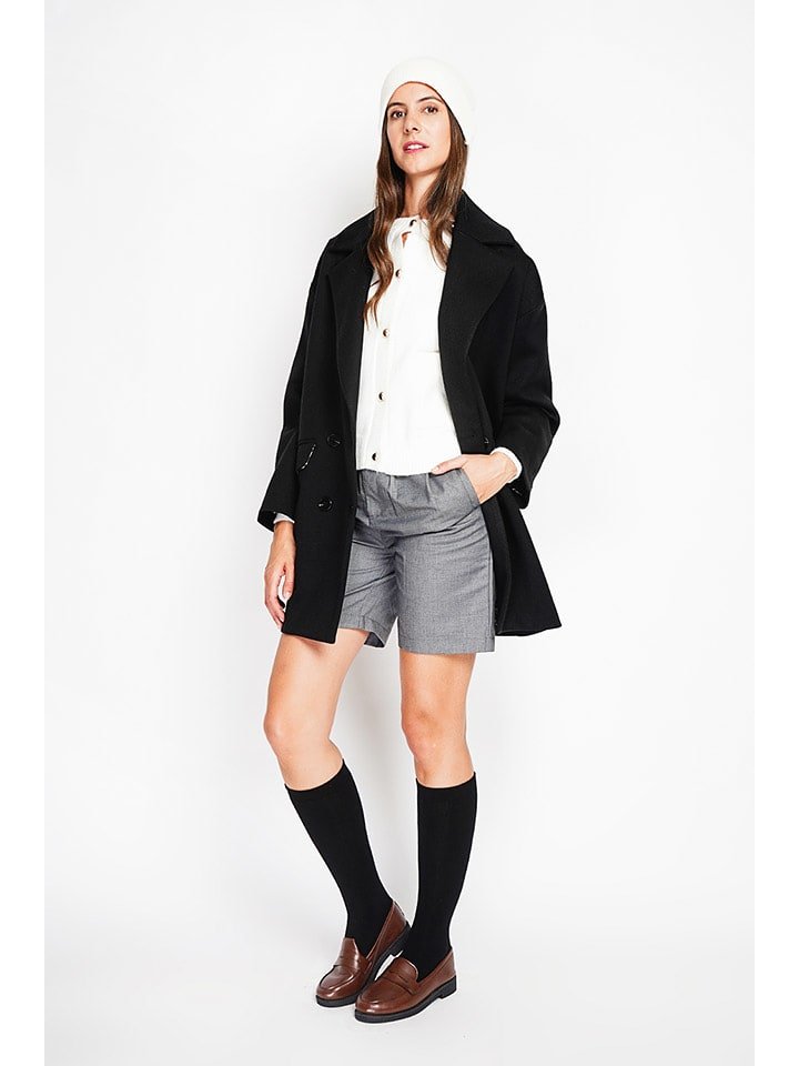 ASSUILI Płaszcz przejściowy w kolorze czarnym