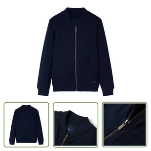 Bluza dziecięca z zapięciem na suwak - granatowa - 92 - Bluza Dziecięca - Bluzy dla dziewczynek - miniaturka - grafika 1