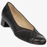 Czółenka - Czółenka Damskie Skórzane Buty Na Obcasie Klasyczne Darex Czarne C-232GW Czarny 38,5 - miniaturka - grafika 1