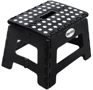 Taborety i hokery - Antypoślizgowy Składany Czarny Stołek K7-W48 - miniaturka - grafika 1