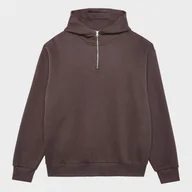 Bluzy sportowe męskie - Męska bluza dresowa nierozpinana z kapturem Outhorn OTHAW23TSWSM0760 - brązowa - miniaturka - grafika 1