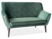 Sofy i kanapy - Signal KIER 2 VELVET dwuosobowa sofa w kolorze zielonym tap. bluvel 78, drewniane nóżki wenge - miniaturka - grafika 1
