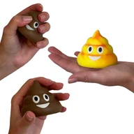 Zabawki sensoryczne - 3 Szt Gniotek Kupa Poop Emoji - Normalna - Squishy - Zmieniająca Kolor - miniaturka - grafika 1
