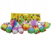 Breloki - PLUSZOWY BRELOK DO KLUCZY KURCZACZEK KOLOROWY PTAK ZESTAW 12SZT - miniaturka - grafika 1
