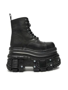 NEW ROCK Glany M-MILI083CCT-C4 Czarny - Glany damskie - miniaturka - grafika 1