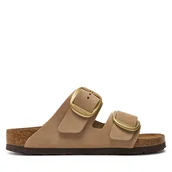 Klapki i japonki damskie - Klapki Birkenstock Arizona Big Buckle 1024064 Beżowy - miniaturka - grafika 1