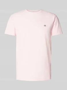 T-shirt o kroju slim fit z wyhaftowanym logo - Koszulki męskie - miniaturka - grafika 1