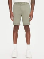 Spodenki męskie - Tommy Jeans Szorty materiałowe Scanton DM0DM21950 Zielony Slim Fit - miniaturka - grafika 1