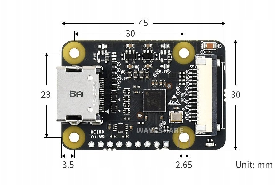Adapter USB Waveshare HDMI CSI 1080p 30fps do Raspberry Pi 19137 AN-19044