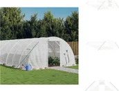 Szklarnie ogrodowe - vidaXL Szklarnia z ramą stalową biała 72 m² 18x4x2 m - Szklarnie - miniaturka - grafika 1