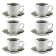 Filiżanki - Komplet filiżanek kamionkowych 240 ml 6 sztuk OPAL GREY - miniaturka - grafika 1