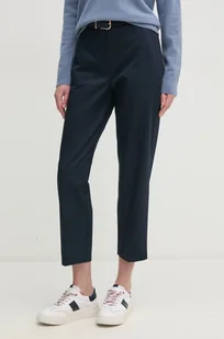 Tommy Hilfiger spodnie damskie kolor granatowy proste high waist WW0WW40504 - Spodnie sportowe damskie - miniaturka - grafika 1