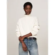Swetry damskie - Tommy Hilfiger Wełniany sweter | Oversize fit - miniaturka - grafika 1