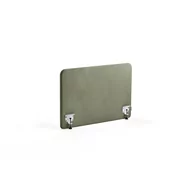 Artykuły do ekspozycji w sklepie - Ścianka biurkowa ZONE, białe uchwyty, 1000x650x36 mm, tkanina Rivet, zielononiebieski - miniaturka - grafika 1