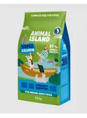 Sucha karma dla psów - Animal Island sucha Karma Dla Dorosłych Psów Średnich Ras z Łososiem 12 kg - miniaturka - grafika 1