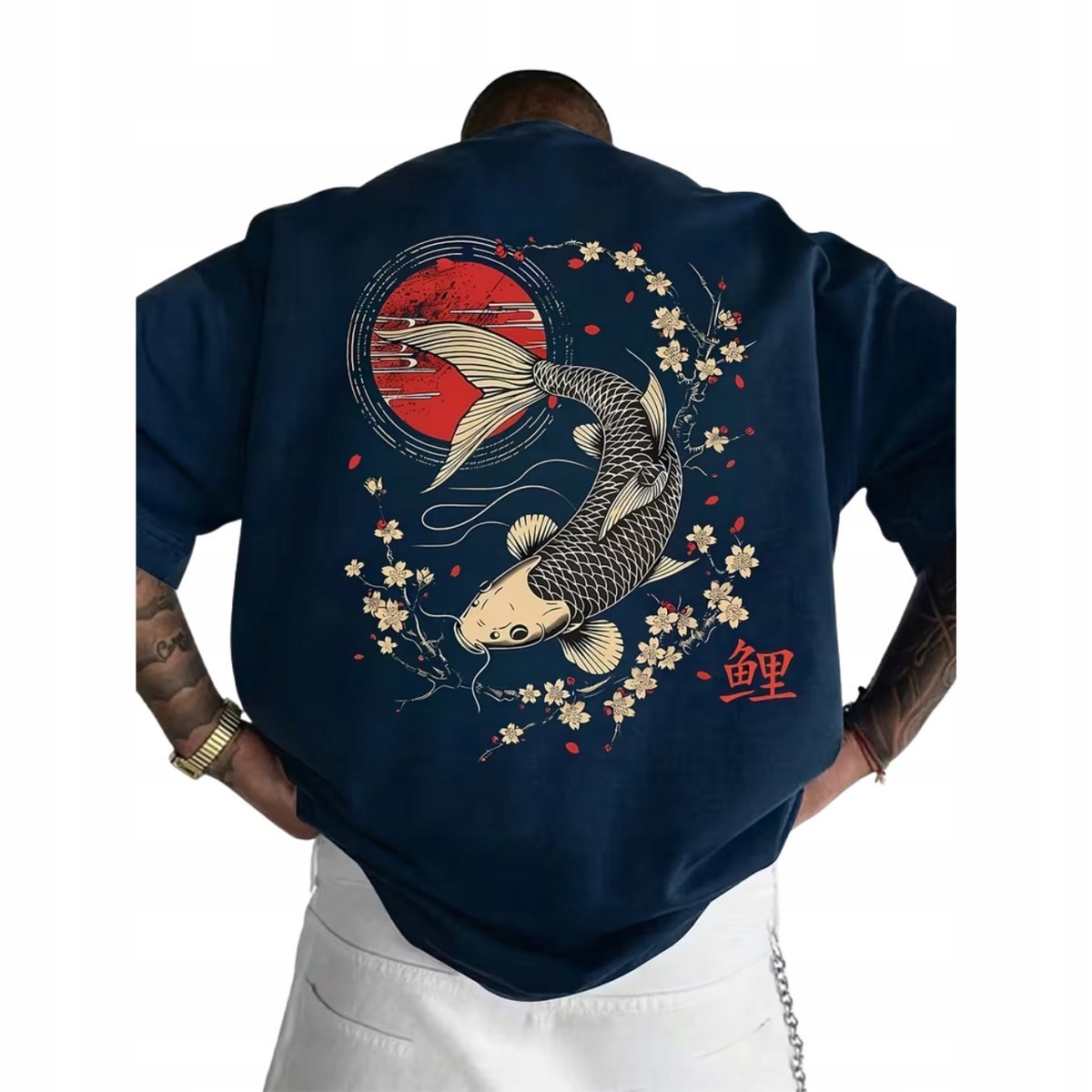 T-Shirt Bawełniany z Krótkim Rękawem Koszulka z Nadrukiem Vintage roz. M