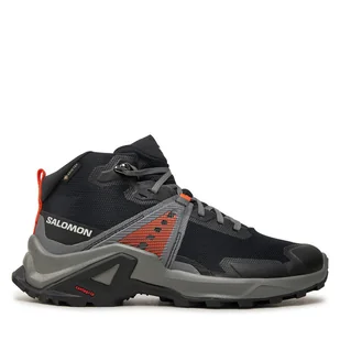 Trekkingi Salomon X Raise Mid Gore-Tex L47458000 Czarny - Buty trekkingowe dziecięce - miniaturka - grafika 1