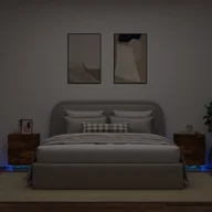 Szafy i szafki dla dzieci - Szafki nocne z oświetleniem LED, 2 szt., przydymiony dąb - miniaturka - grafika 1