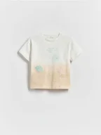 Bluzki dla niemowląt - Reserved - Bawełniany t-shirt z aplikacją - wielobarwny - miniaturka - grafika 1