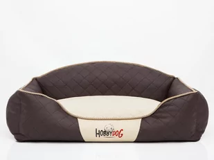 Hobbydog xxlel ibbe5 kosz na łóżko dla psa/na sofę/Elite ze sztuczną skórą, brązowy/beżowy, XXL, 110 x 85 x 30 cm 5902052048625 - Legowiska dla psów - miniaturka - grafika 1