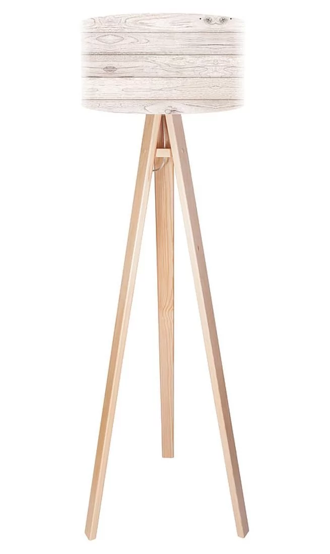 Macodesign Lampa podłogowa Jasna boazeria tripod-foto-130p, 60 W