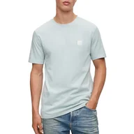 Koszulki męskie - BOSS Męski t-shirt Tales Relaxed-Fit z bawełnianego dżerseju z naszywką z logo, jasnozielony, L, jasnozielony, L - miniaturka - grafika 1