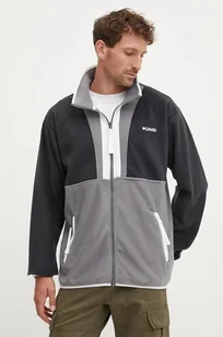 Columbia bluza polarowa Backbowl II Full Zip Fleece kolor szary wzorzysta 2090851 - Bluzy męskie - miniaturka - grafika 1