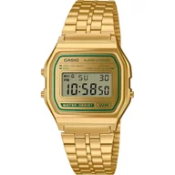 Zegarki męskie - Casio Vintage A158WEGV-9AEF złoty zegarek w stylu retro z wyświetlaczem - miniaturka - grafika 1