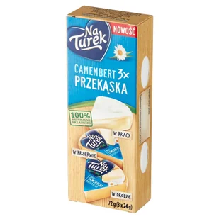 NaTurek Ser pleśniowy camembert naturalny 72 g (3 x 24 g) - Sery - miniaturka - grafika 1