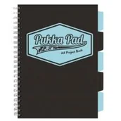 Zeszyty szkolne - Kołozeszyt Pukka Pad A4 Project Book Black & Blue Sky czarny kratka - miniaturka - grafika 1