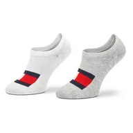Skarpetki dla dzieci - Zestaw 2 par stopek dziecięcych Tommy Hilfiger 701223779 White/Grey 031 - miniaturka - grafika 1