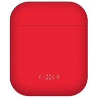 Akcesoria do słuchawek - Apple Etui Pokrowiec FIXED Silky pro Airpods FIXSIL-753-RD) Czerwone - miniaturka - grafika 1