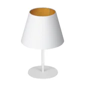 Lampy stojące - Luminex Arden 3457 Lampa stołowa lampka 1x60W E27 biały/złoty - miniaturka - grafika 1