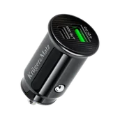Ładowarki samochodowe - Kruger&Matz Ładowarka samochodowa dual USB 3100 mA z funkcją Quick Charge 3.0 i Power Delivery - miniaturka - grafika 1