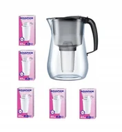 Dzbanki filtrujące - Dzbanek filtrujący Aquaphor Provence 4.2 l z 5 wkładami A5 Mg, czarny - miniaturka - grafika 1