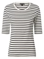 Koszulki i topy damskie - Franco Callegari - T-shirt damski, biały|niebieski - miniaturka - grafika 1
