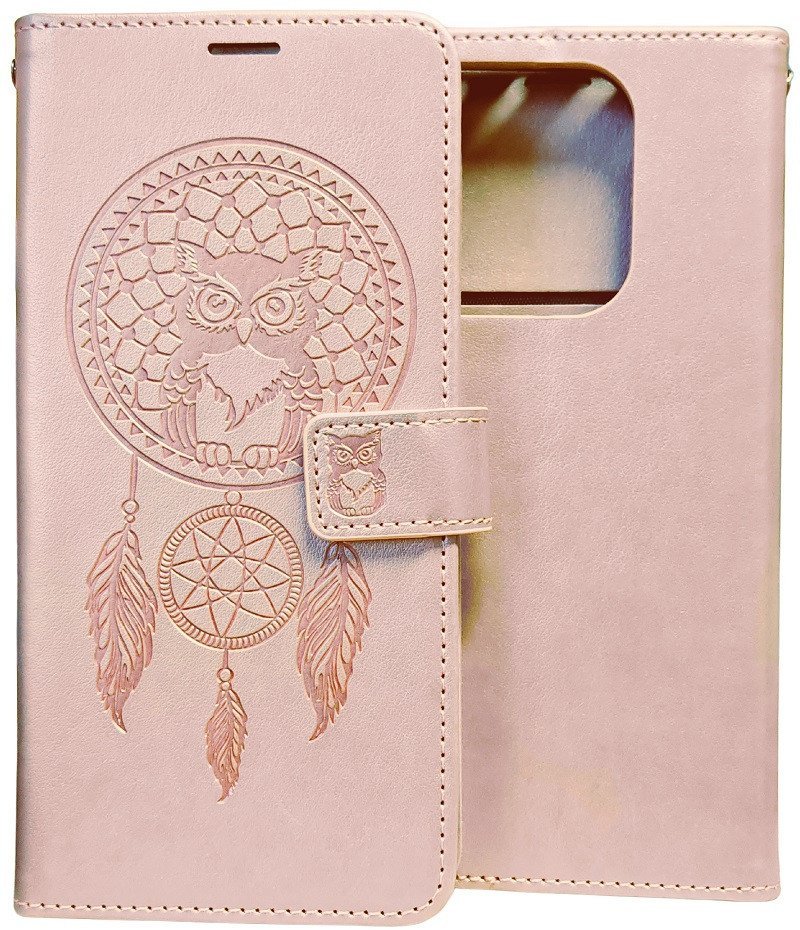 Kabura MEZZO Book do XIAOMI Redmi Note 14 4G GLOBAL - 164,84mm x 78,15mm x 8,16mm łapacz snów złoty róż