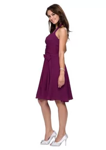 Astrapahl Damska sukienka koktajlowa, wiązana na szyi, długość do kolan, fioletowy (Purple), 32 - Sukienki - miniaturka - grafika 1