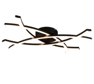 Lampy sufitowe - POLLORCK R23691132 lampa sufitowa czarna mała śnieżynka LED 22W 3000K - miniaturka - grafika 1