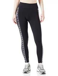 Legginsy - Champion Damskie Legacy Tape 2.0 legginsy z wysokim stanem, czarne, L - grafika 1