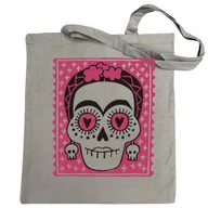 Torby i wózki na zakupy - Torba na zakupy nadruk różowa CZASZKA MEKSYKAŃSKA - miniaturka - grafika 1