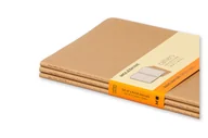 Notesy i bloczki - Moleskine Cahier notes, okładka kartonowa, zestaw 3 sztuki, papier do pakowania brązowy Large S04983 - miniaturka - grafika 1