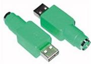 Adaptery i przejściówki - MicroConnect USB-A PS/2 M-F Zielony USBAPS2F - miniaturka - grafika 1